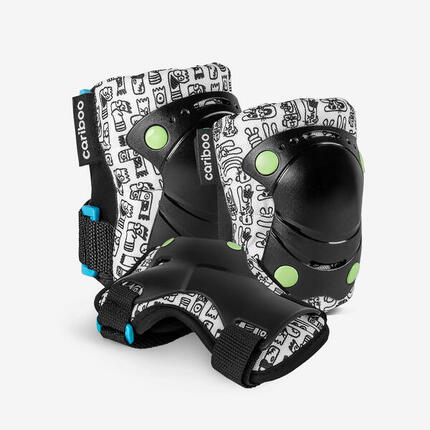 Ochraniacze dla dzieci Cariboo Jump S 3-pack (zielono-niebieskie) -4846