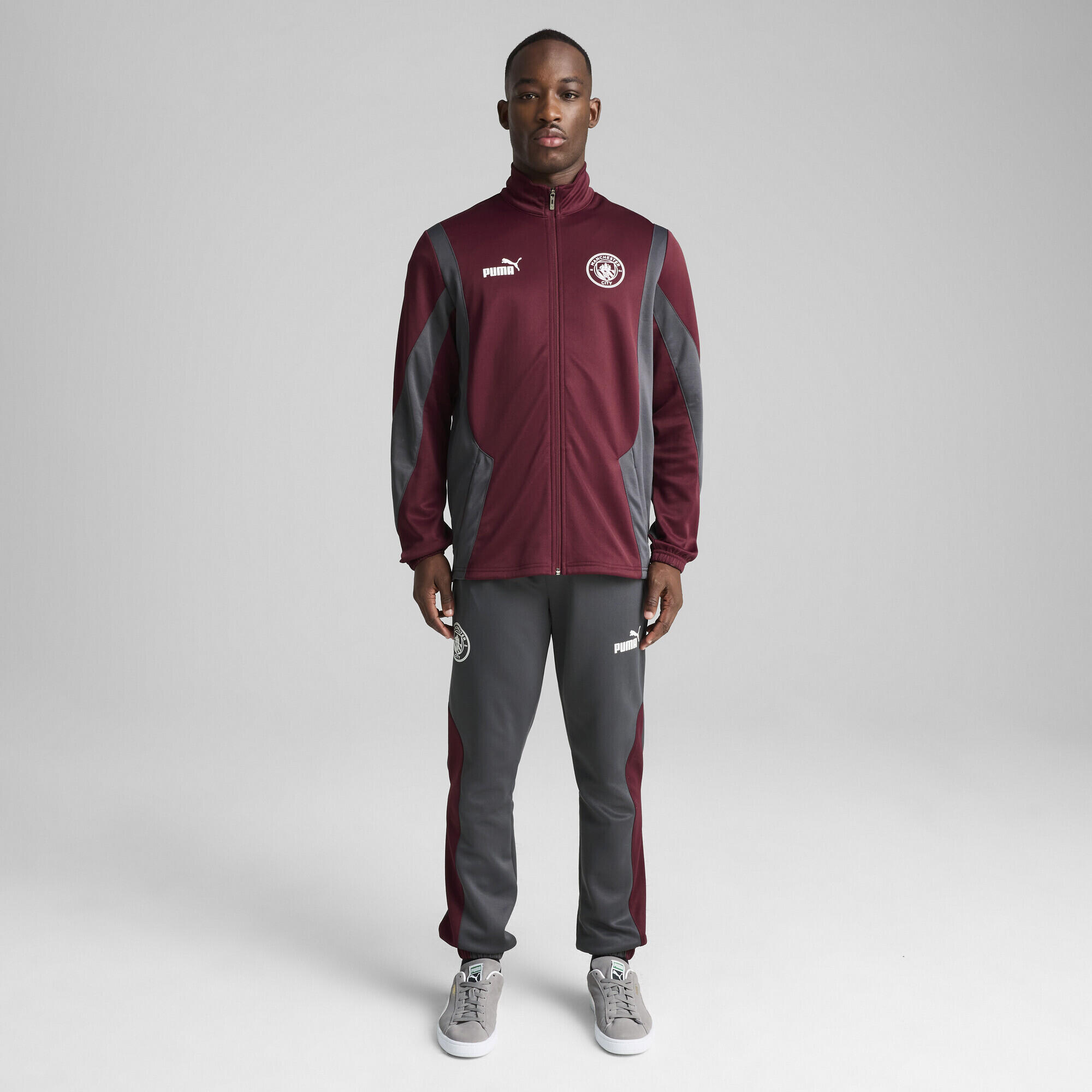 Veste Manchester City ftblNRGY+ Homme PUMA Dark Rosette Stormy Slate Red Gray 6/7
