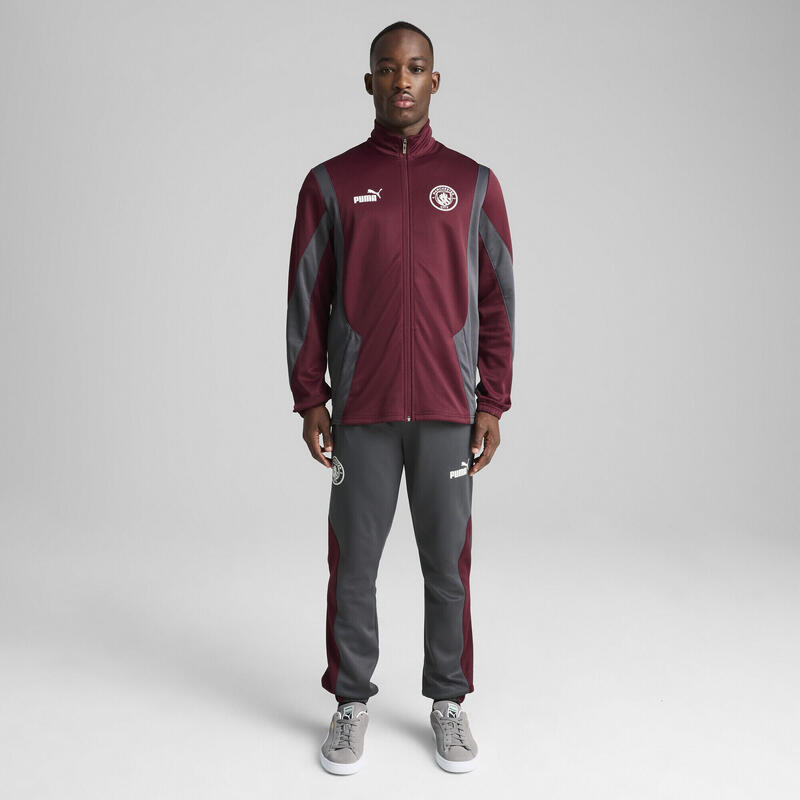 Veste Manchester City ftblNRGY+ Homme PUMA Dark Rosette Stormy Slate Red Gray
