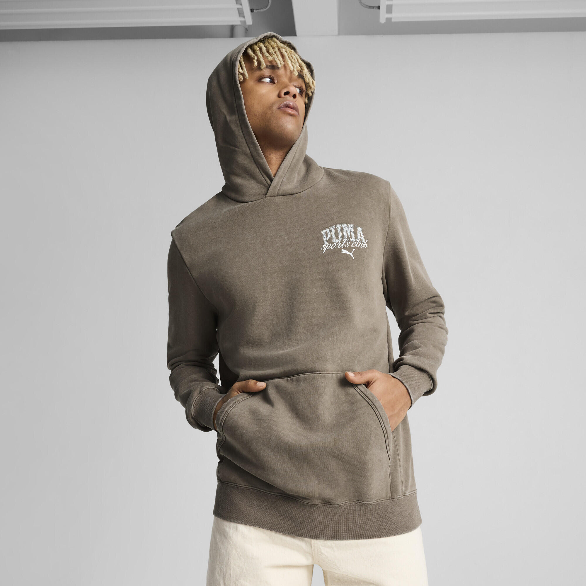 Hoodie PUMA Class Homme PUMA Totally Taupe Brown 2/7