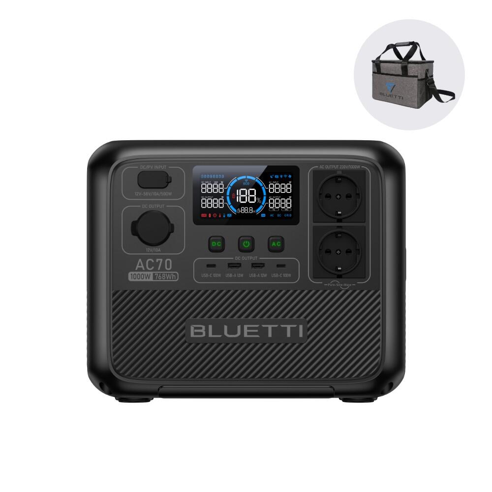 BLUETTI BLUETTI AC70 draagbare krachtcentrale, 768Wh LiFePO4 batterij voor camping