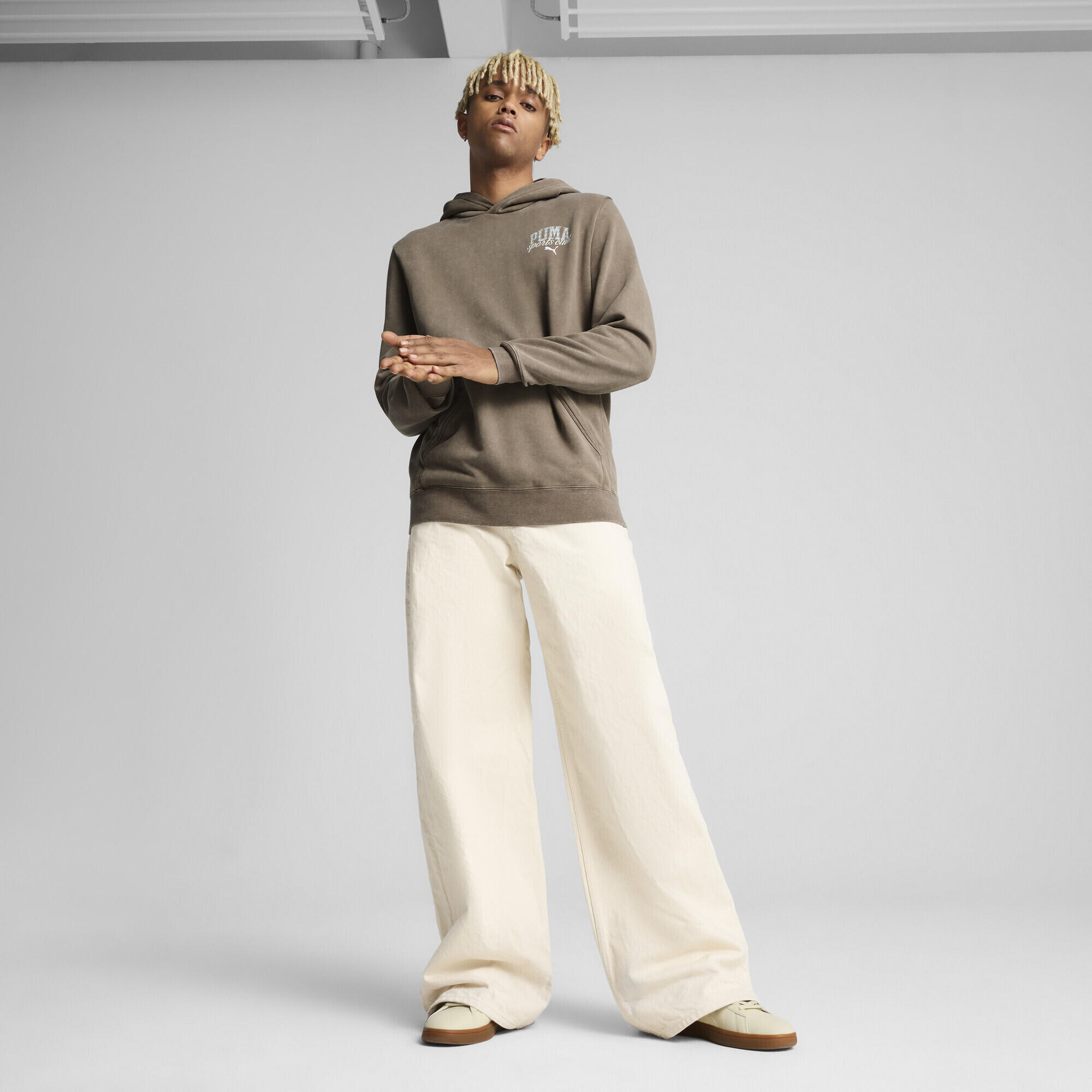 Hoodie PUMA Class Homme PUMA Totally Taupe Brown 4/7