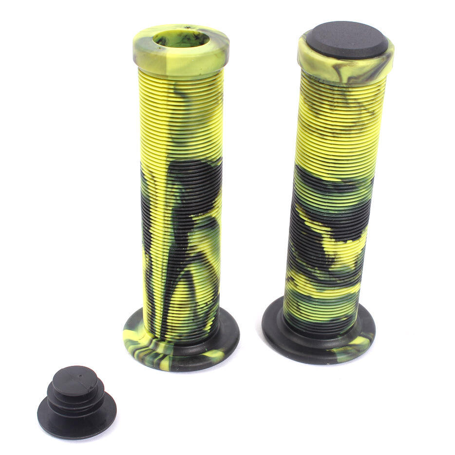 PUÑOS BMX 2TONE NEGRO AMARILLO 130MM KHEBIKES 3/3