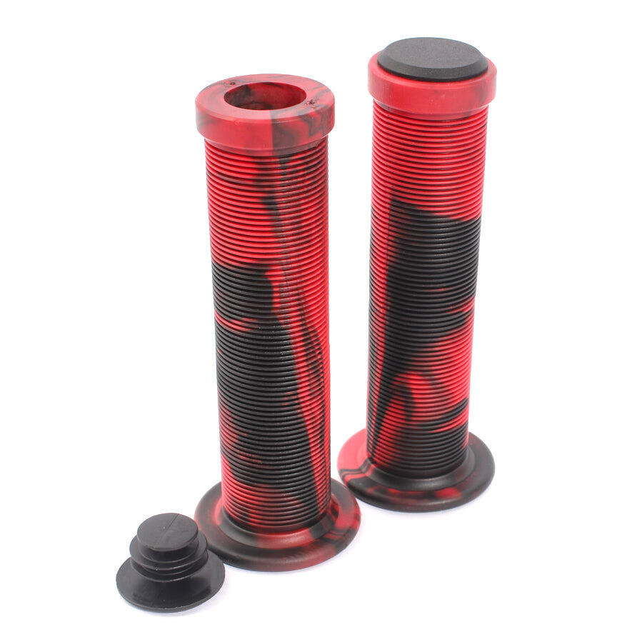 POIGNÉES BMX ACME 2TONE NOIR ROUGE 130MM KHEBIKES 3/3