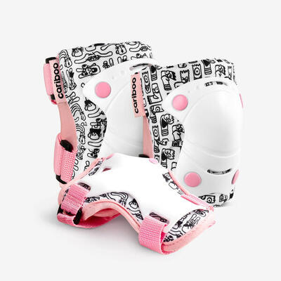 Beschermers voor kinderen cariboo jump m 3-pack (roze en wit) -4815