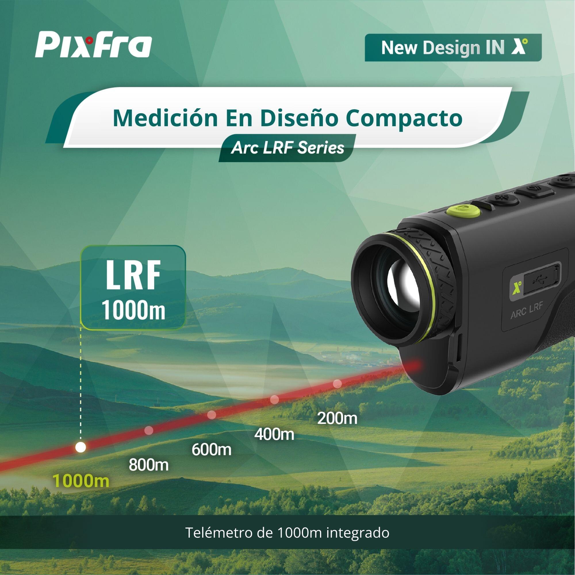Monocular Térmico 25 mm 1300 m ARC LRF A625P <20mK con Telémetro PIXFRA S640x512 4/7
