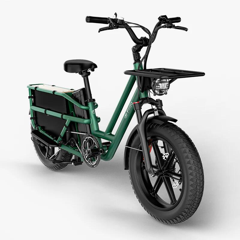 Bicicleta Elétrica - Fiido T2 Longtail Cargo - Verde - Lim. 25kmh
