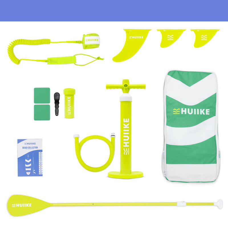 Paddle Gonflable Adulte Accessoires Premium, HUIIKE, Vert, Haute Stabilité