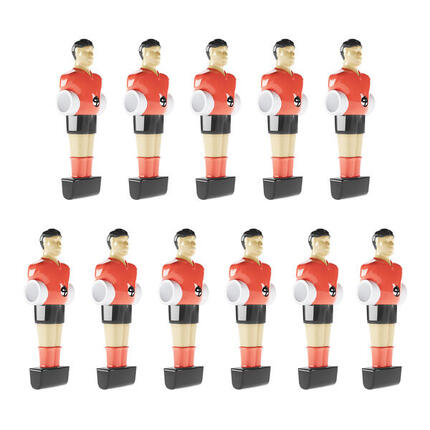 Kickerfigur Schuss und Tor für 13 mm Stangen Rot-Schwarz Einzeln Tischfußball