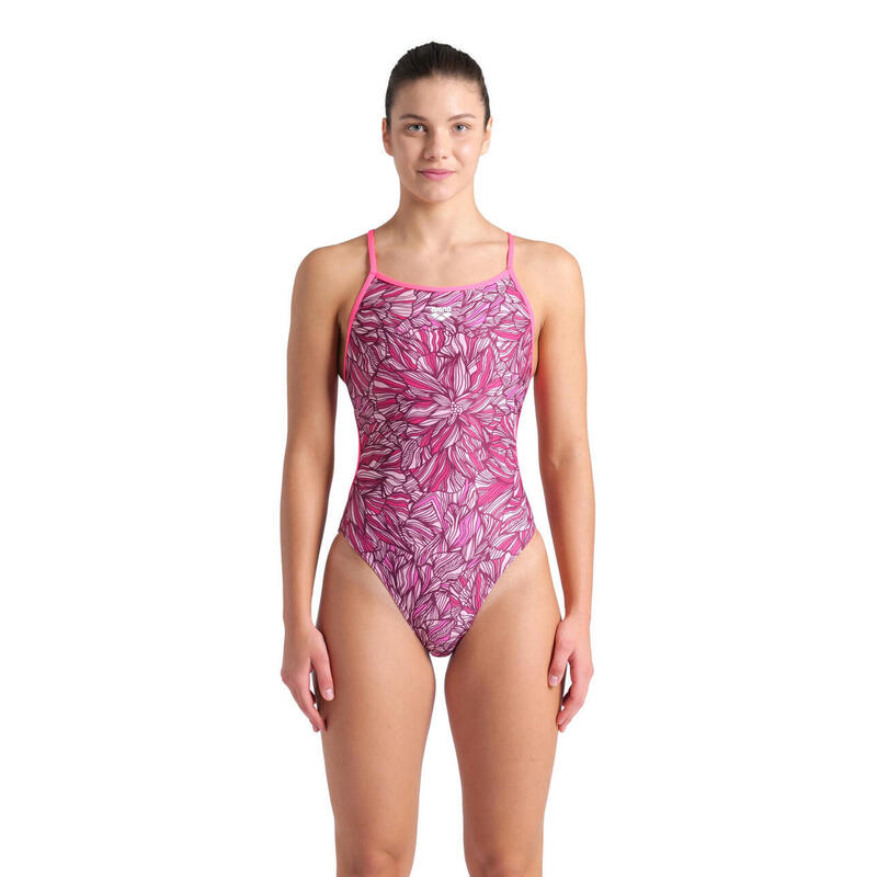 Strój kąpielowy damski Arena Pink Dahlia Swimsuit Lace
