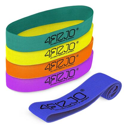 Weerstandsbanden Set FLEX BAND 5st Katoen Latex 1-29kg Benen Billen Fitness