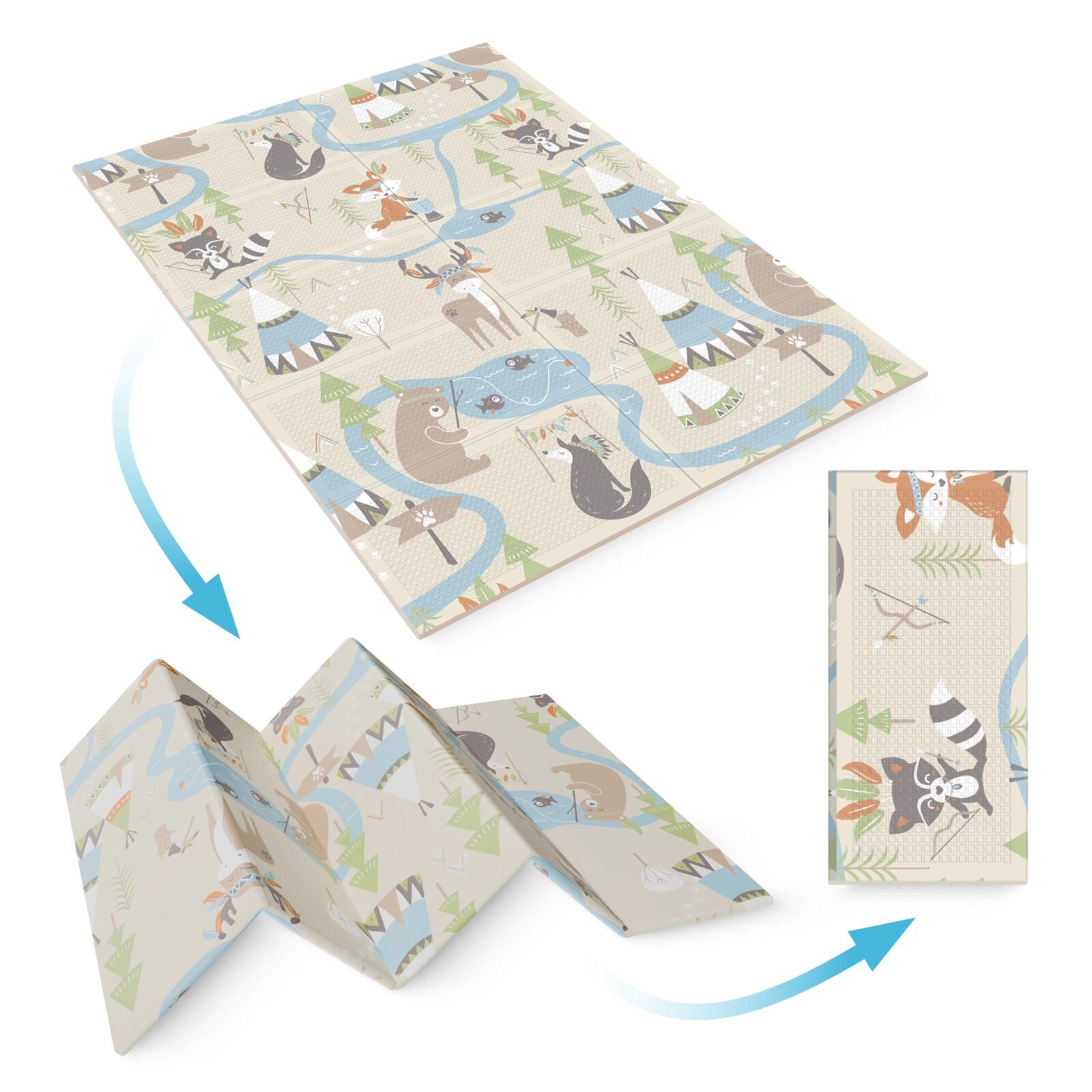 Baby Spielmatte Faltbar XPE 180x150cm Krabbelmatte Boho Dream Design 4FIZJO 5/6