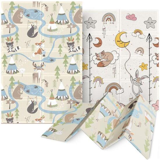 Baby Spielmatte Faltbar XPE 180x120cm Krabbelmatte Boho Dream Design 4FIZJO
