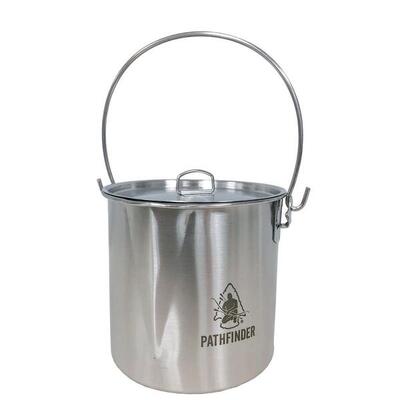 Pathfinder Edelstahl-Bushpot mit Deckel (1,9 L)