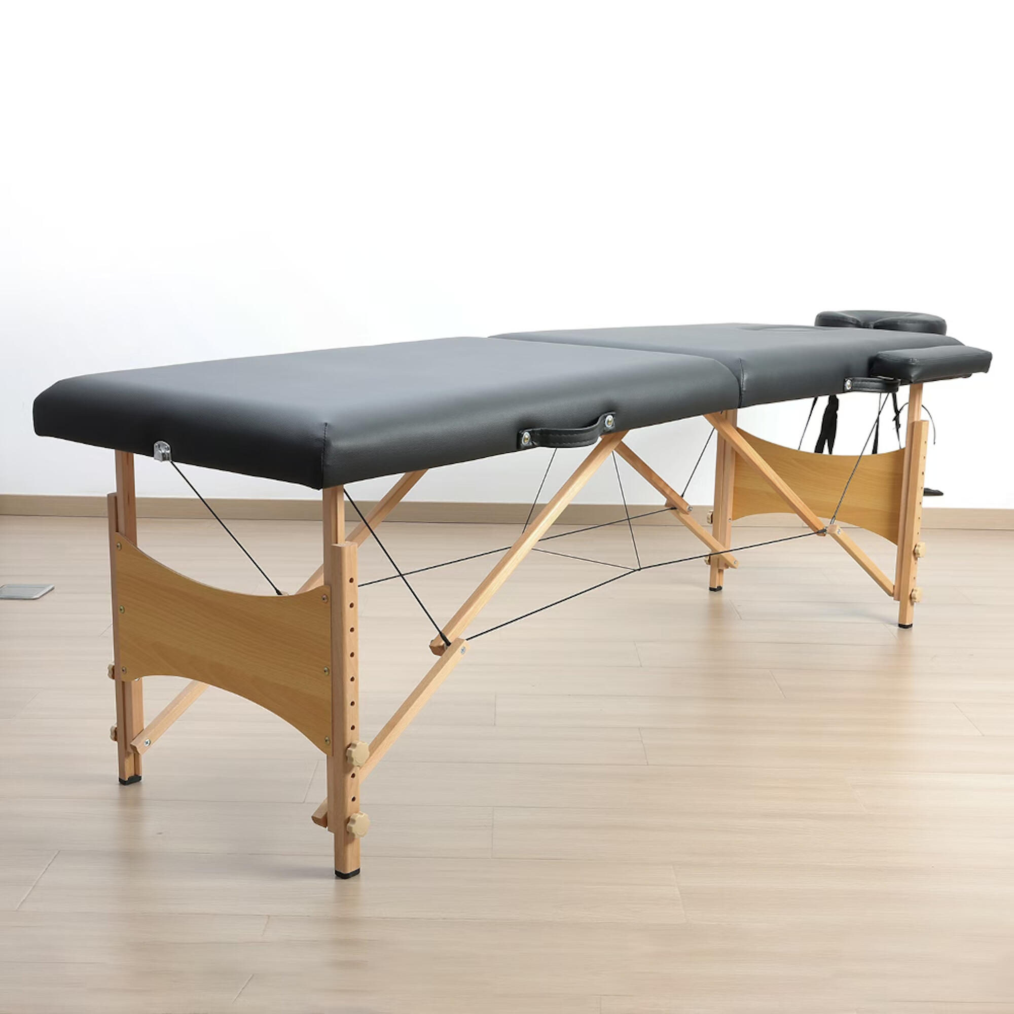 Mesa de massagem dobrável portátil, profissional, altura ajustável, 186x60 2/6