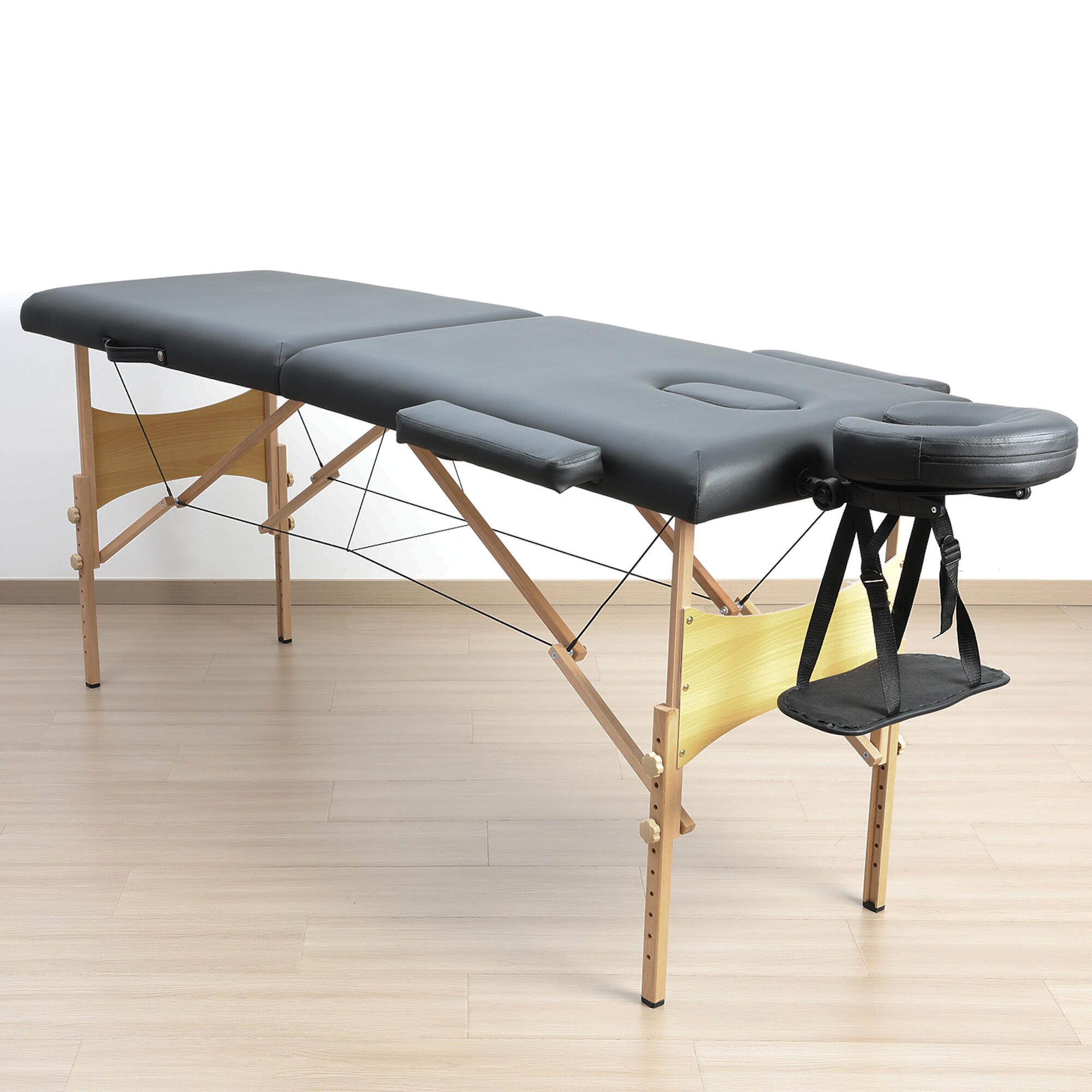 Mesa de massagem dobrável portátil, profissional, altura ajustável, 186x60