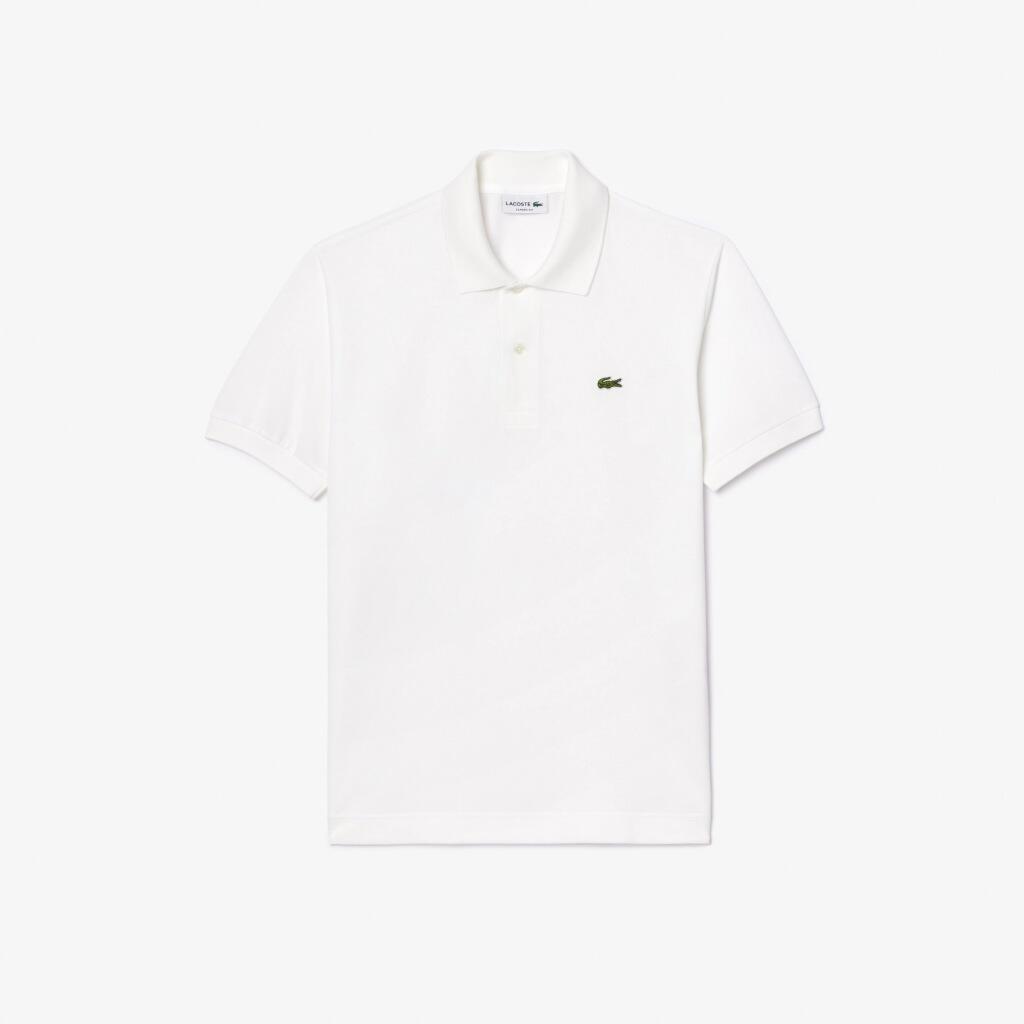 Lacoste Model Short Sleeved Ribbed Collar Barva Bílý 2/4