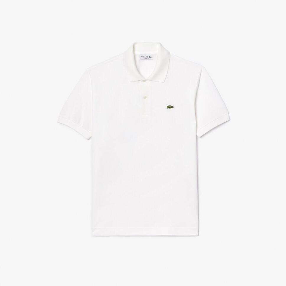 Lacoste Model Short Sleeved Ribbed Collar Kolor Biały
