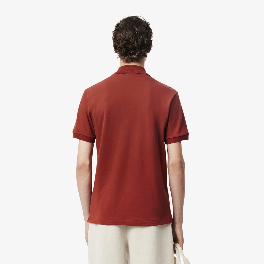 Lacoste Model Short Sleeved Ribbed Collar Kleur Rood 3/4