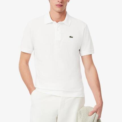 Lacoste Modèle Short Sleeved Ribbed Collar Couleur Blanc