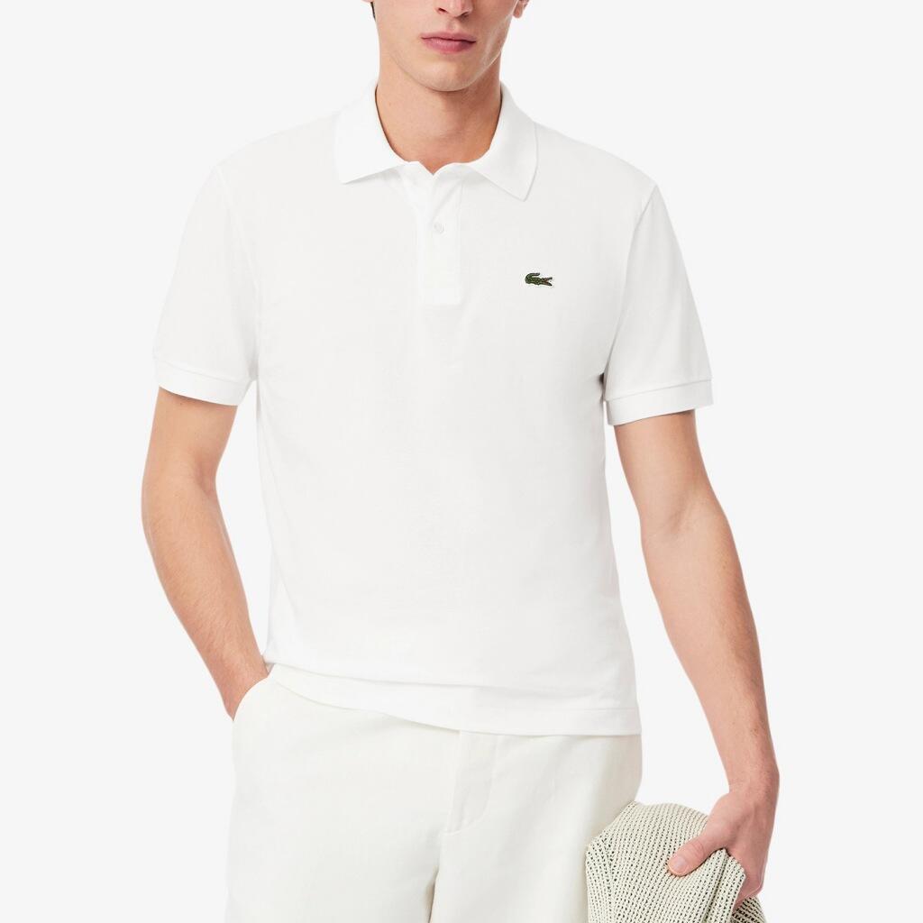 LACOSTE Lacoste Model Short Sleeved Ribbed Collar Barva Bílý