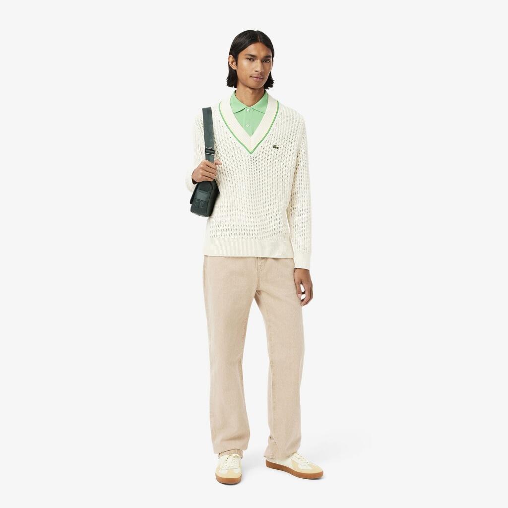 Lacoste Model L1212 Short Sleeved Ribbed Collar S Kleur Groen 4/6