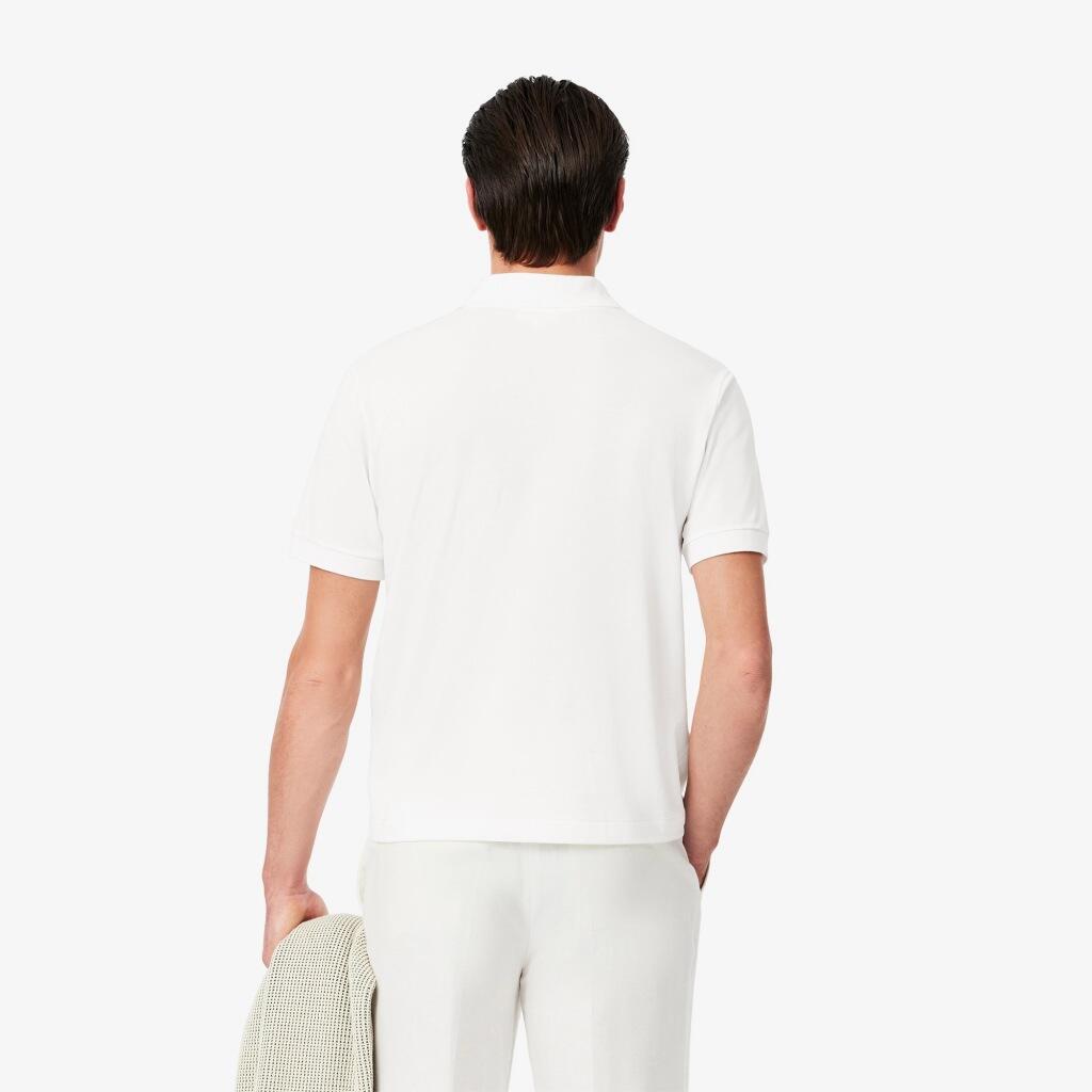 Lacoste Model Short Sleeved Ribbed Collar Barva Bílý 3/4