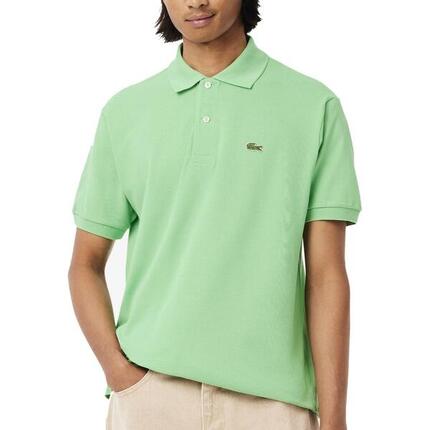 Lacoste Modèle L1212 Short Sleeved Ribbed Collar S Couleur Noir