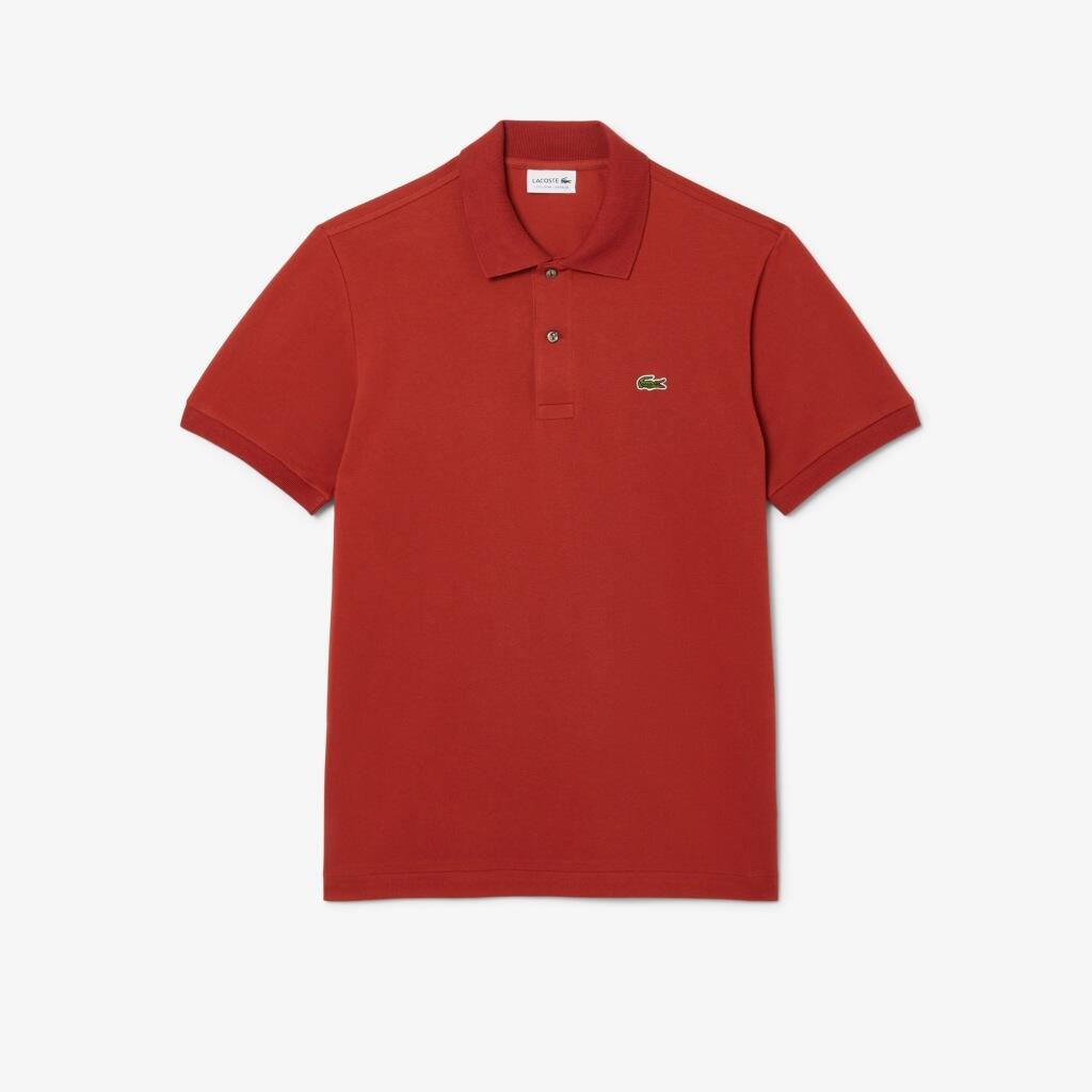 Lacoste Model Short Sleeved Ribbed Collar Kleur Rood 2/4