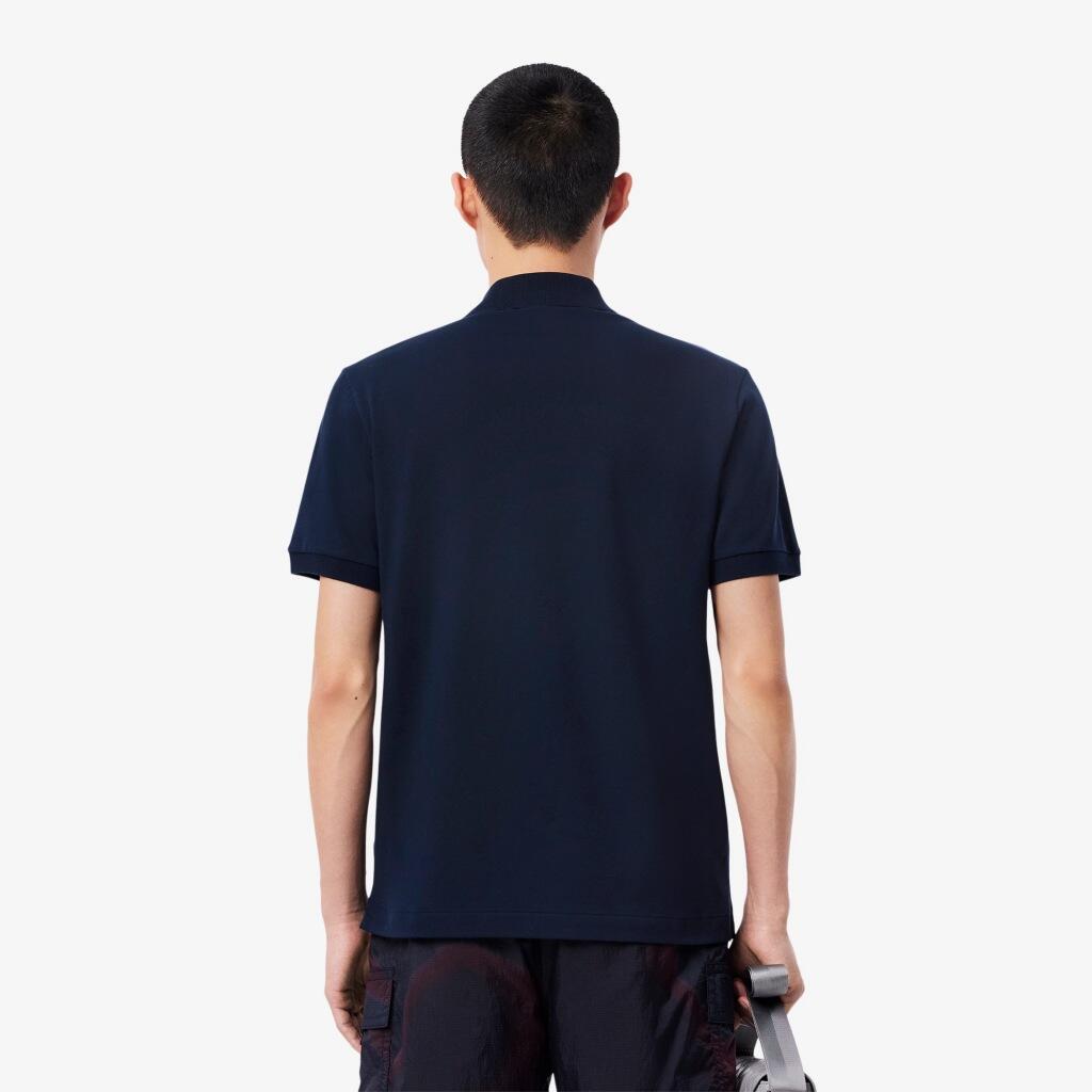 Lacoste Modello Short Sleeved Ribbed Collar Colore Blu 3/5