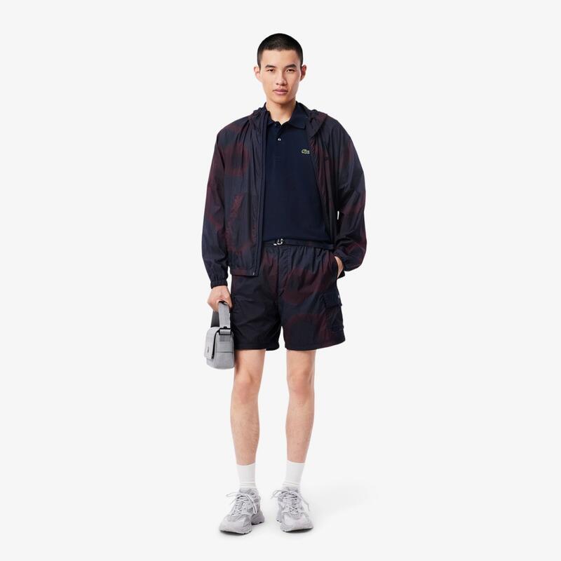 Lacoste Model Short Sleeved Ribbed Collar Culoare Albastru