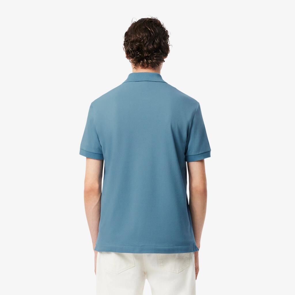 Lacoste Modèle Short Sleeved Ribbed Collar Couleur Bleu 3/4