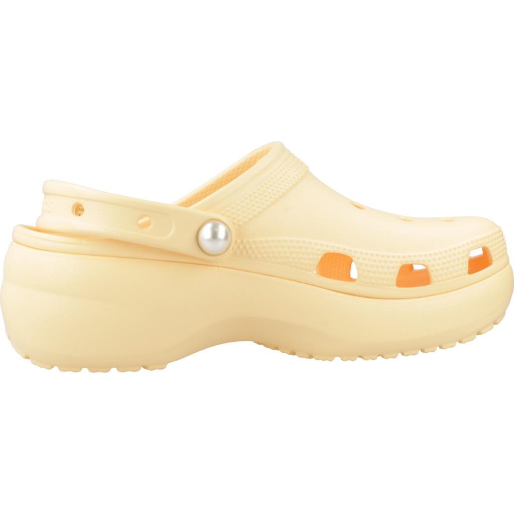 Claquettes Crocs Modèle Classic Platform Pearlclog Couleur Orange 4/5