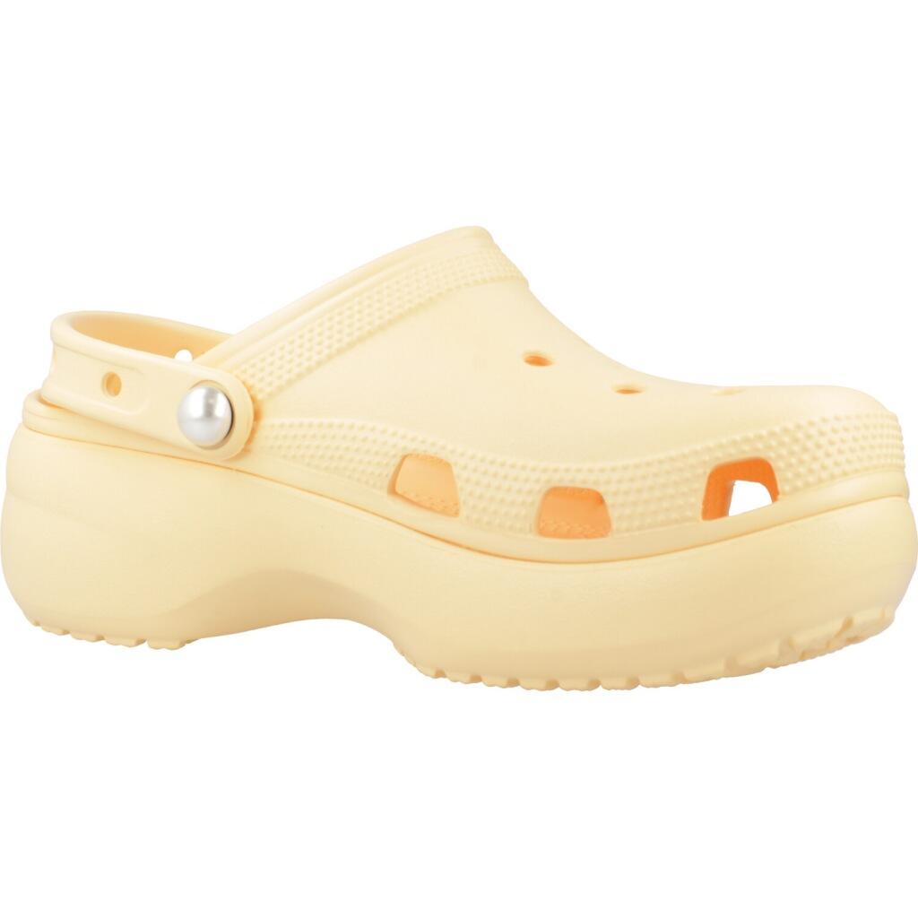 Claquettes Crocs Modèle Classic Platform Pearlclog Couleur Orange 5/5