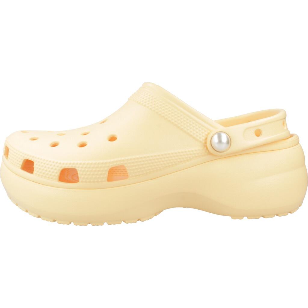 Claquettes Crocs Modèle Classic Platform Pearlclog Couleur Orange 2/5