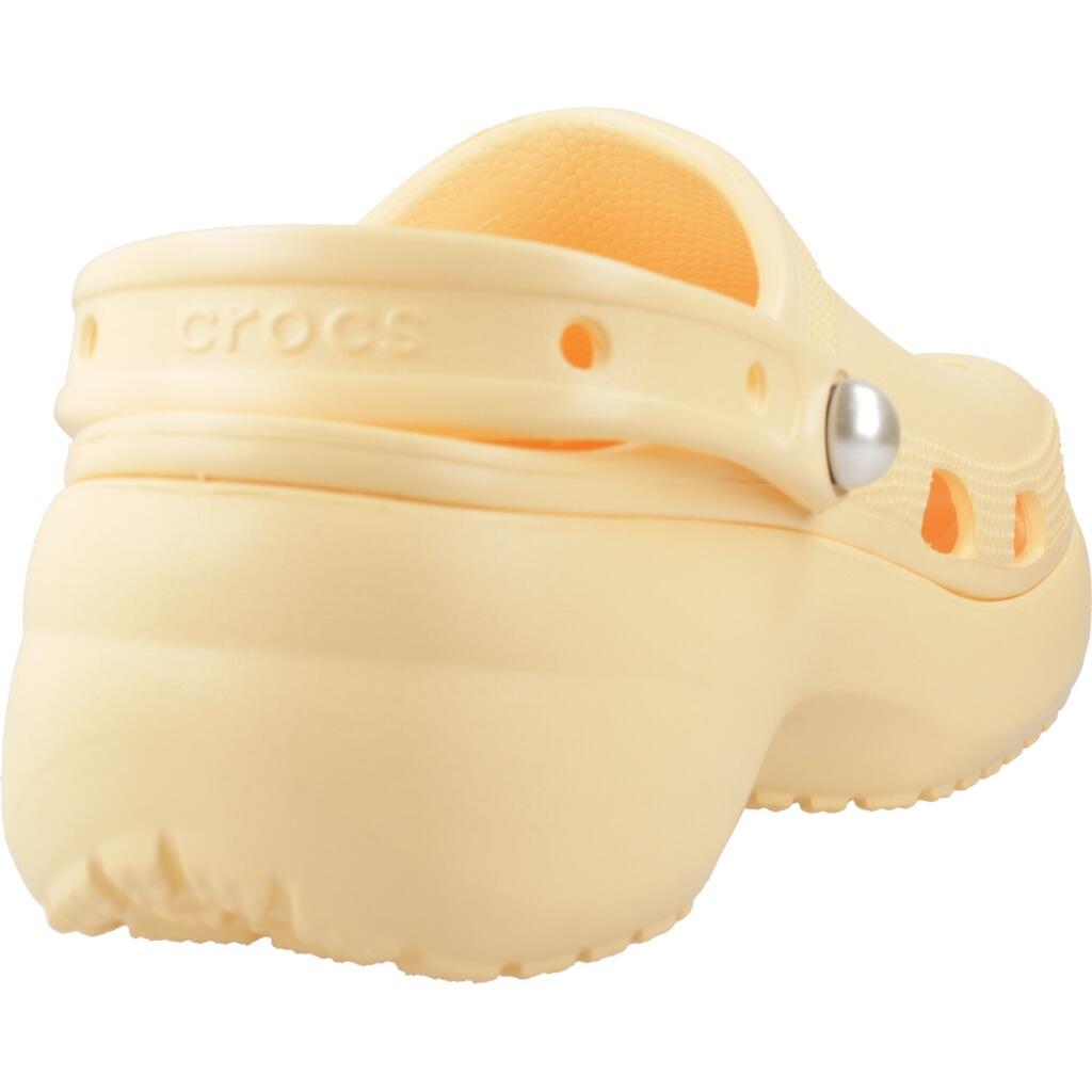 Claquettes Crocs Modèle Classic Platform Pearlclog Couleur Orange 3/5