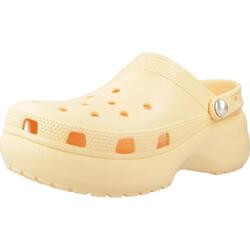 Claquettes Crocs Modèle Classic Platform Pearlclog Couleur Orange