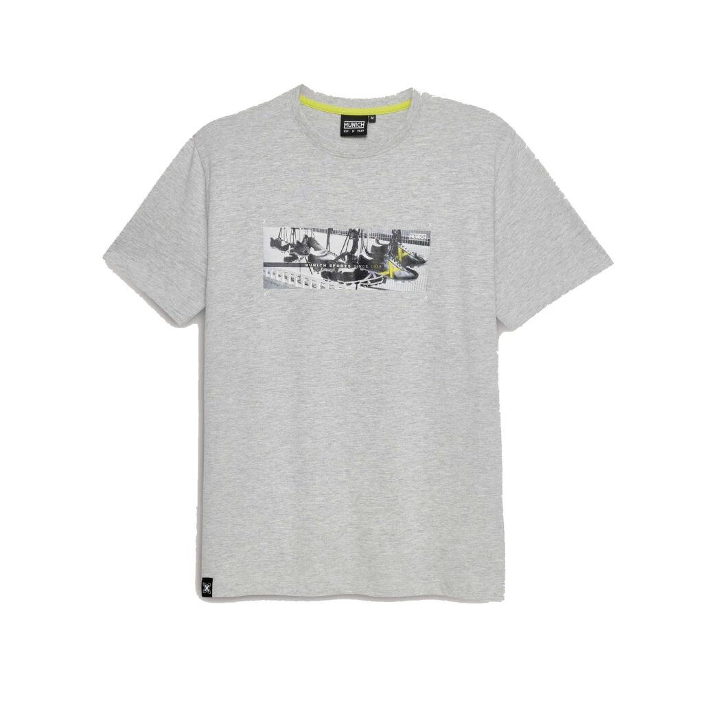 MUNICH Trička Munich Model Regular T-shirt Stadium Barva šedá