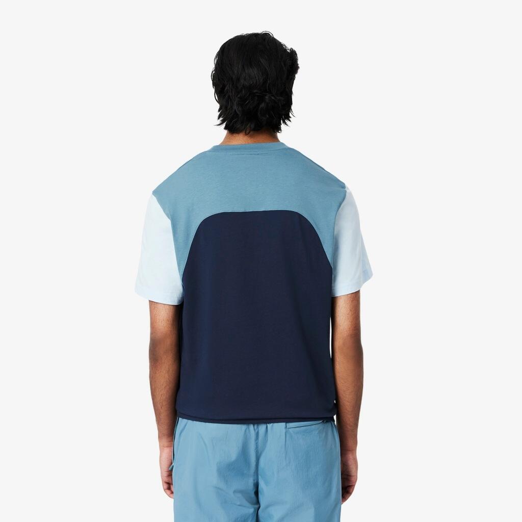 T-shirt Lacoste Modèle Tee-shirt Couleur Bleu 3/4