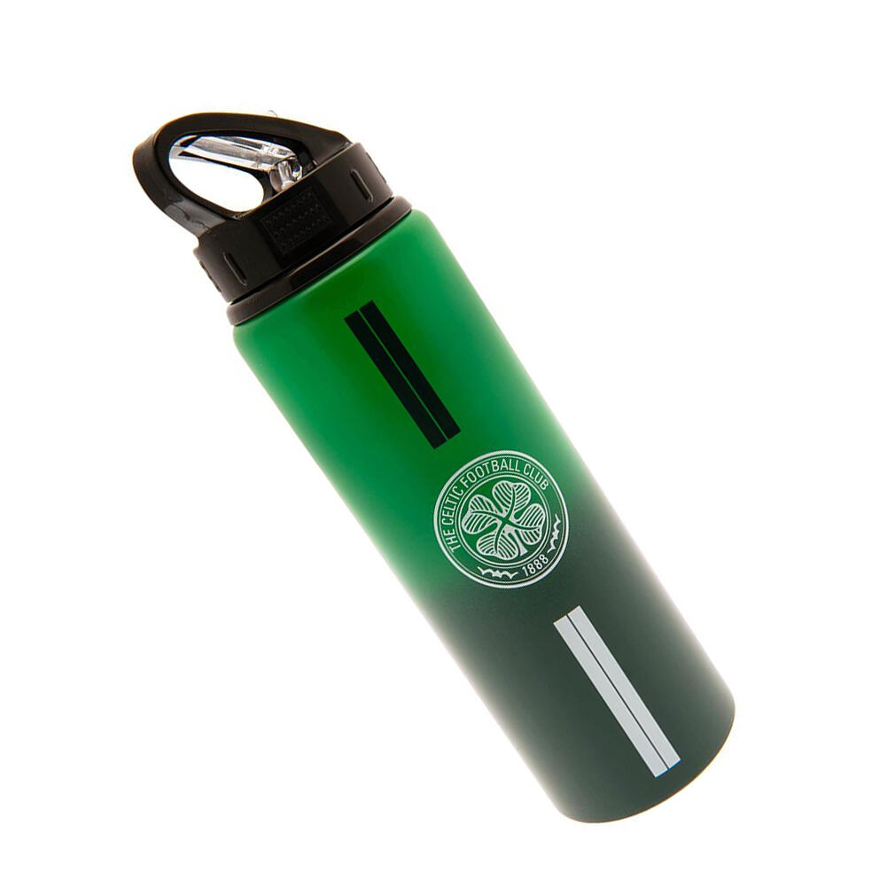 Wasserflasche, mit Farbverlauf, Aluminium, 750ml Damen und Herren Grün/Schwarz 3/4