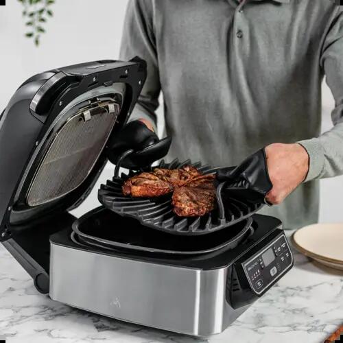 Grătar electric de interior și airfryer Foodi AirGrill AG301, 40°- 265°C, 1760W