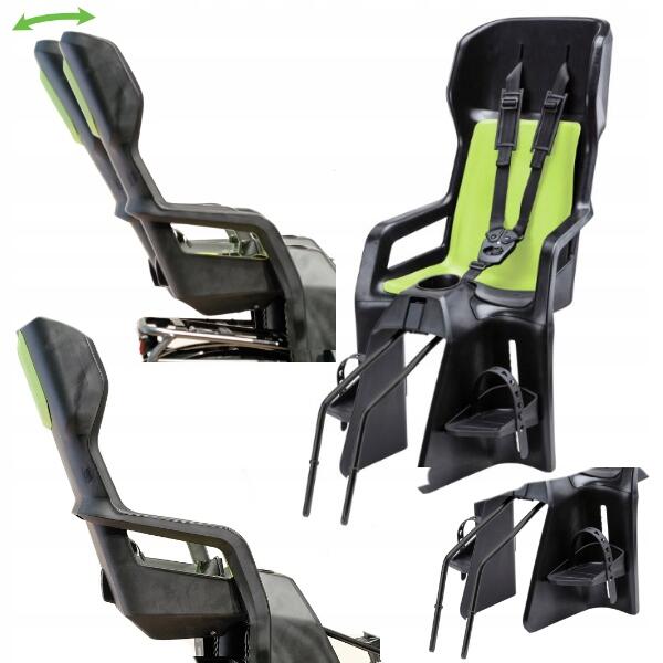 Fotelik dziecięcy kettler quadriga kindersitz black/lime