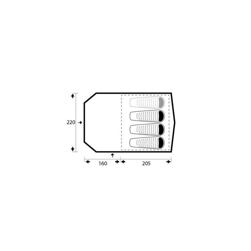 Cort Trimm Eagle II sand, 3-4 persoane