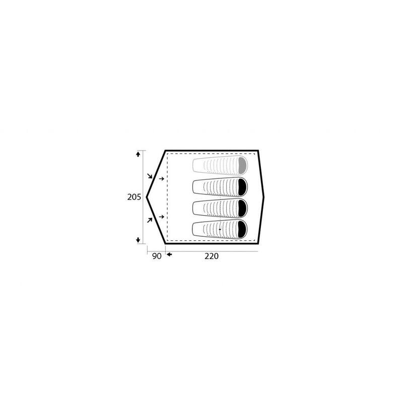 Cort Trimm Hudson green, 3-4 persoane