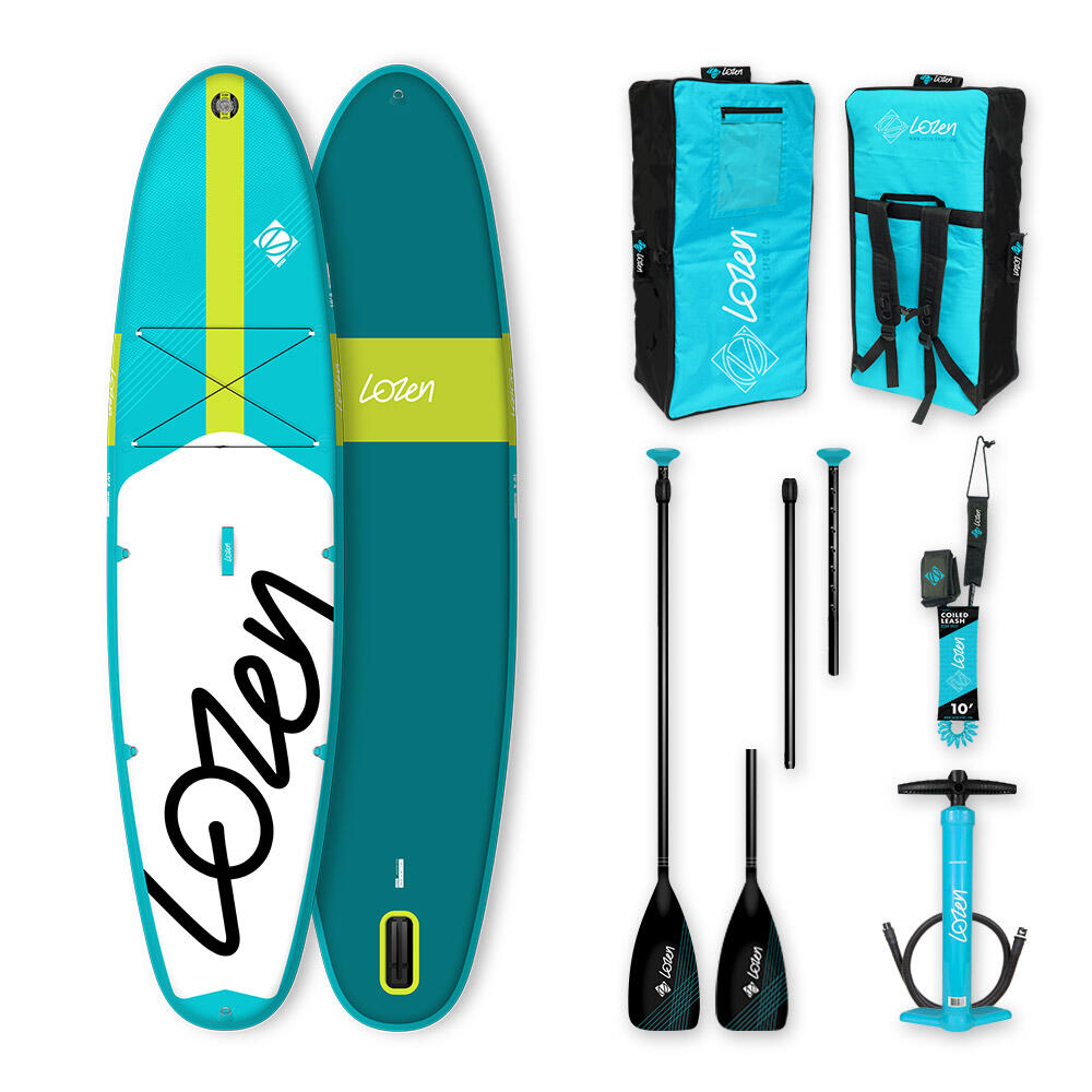 Lozen - Pack Stand Up Paddle Lozen 10'4 X 32" X 6" Gonflable - Planche De Stand Up Paddle - Bleu - Taille Unique - Decathlon