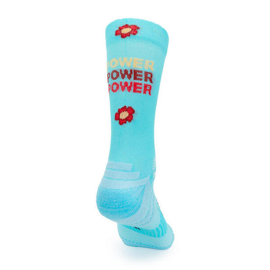 POWER FLOWER RUNNING SOCKS (TURQUOISE COLOR) - SIZES 35 TO 46