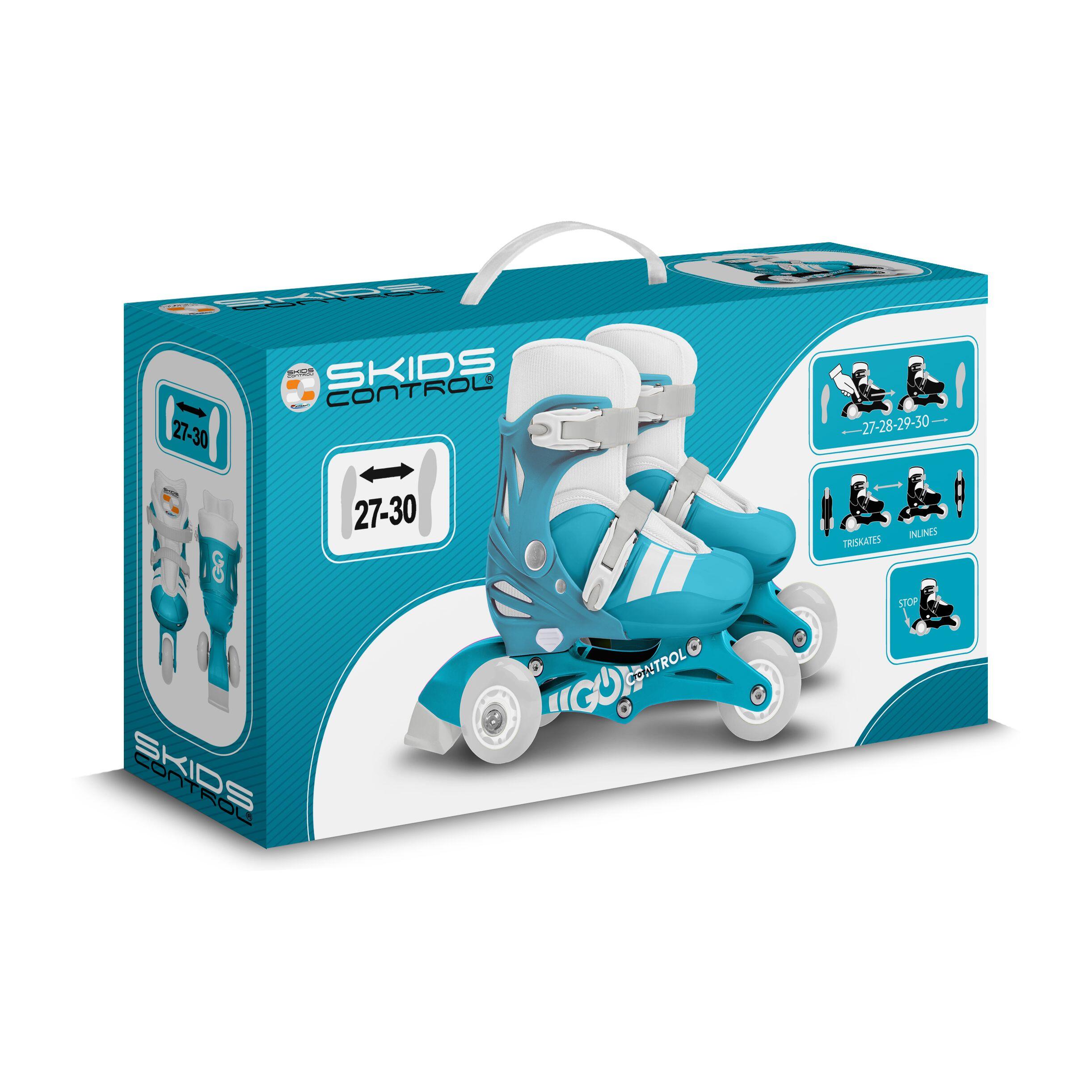 Pattini per bambini con 3 ruote Skids Control UE 27-30 Blu 4/5