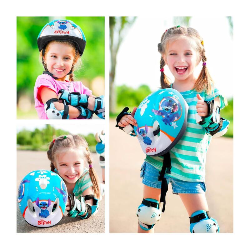Casca de protectie pentru copii cu marime reglabila, 52-56 cm, Stitch