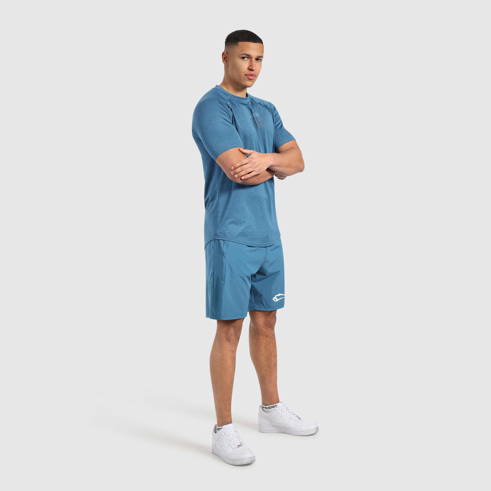Herren Shorts Powerfit Triple Blau 3/6