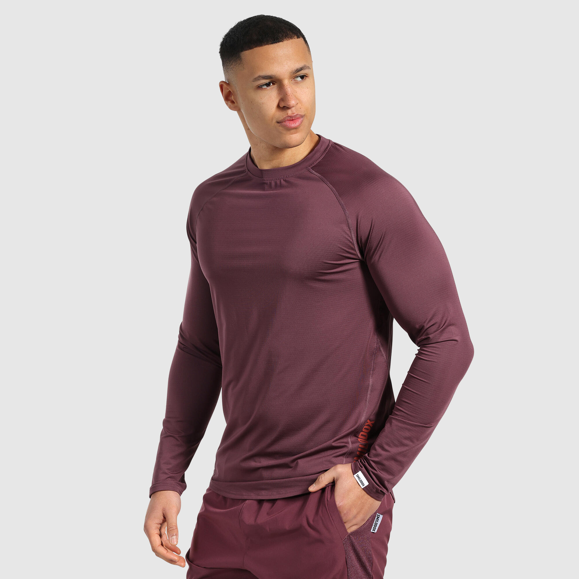 Herren Longsleeve Powerfit Violett 2/6